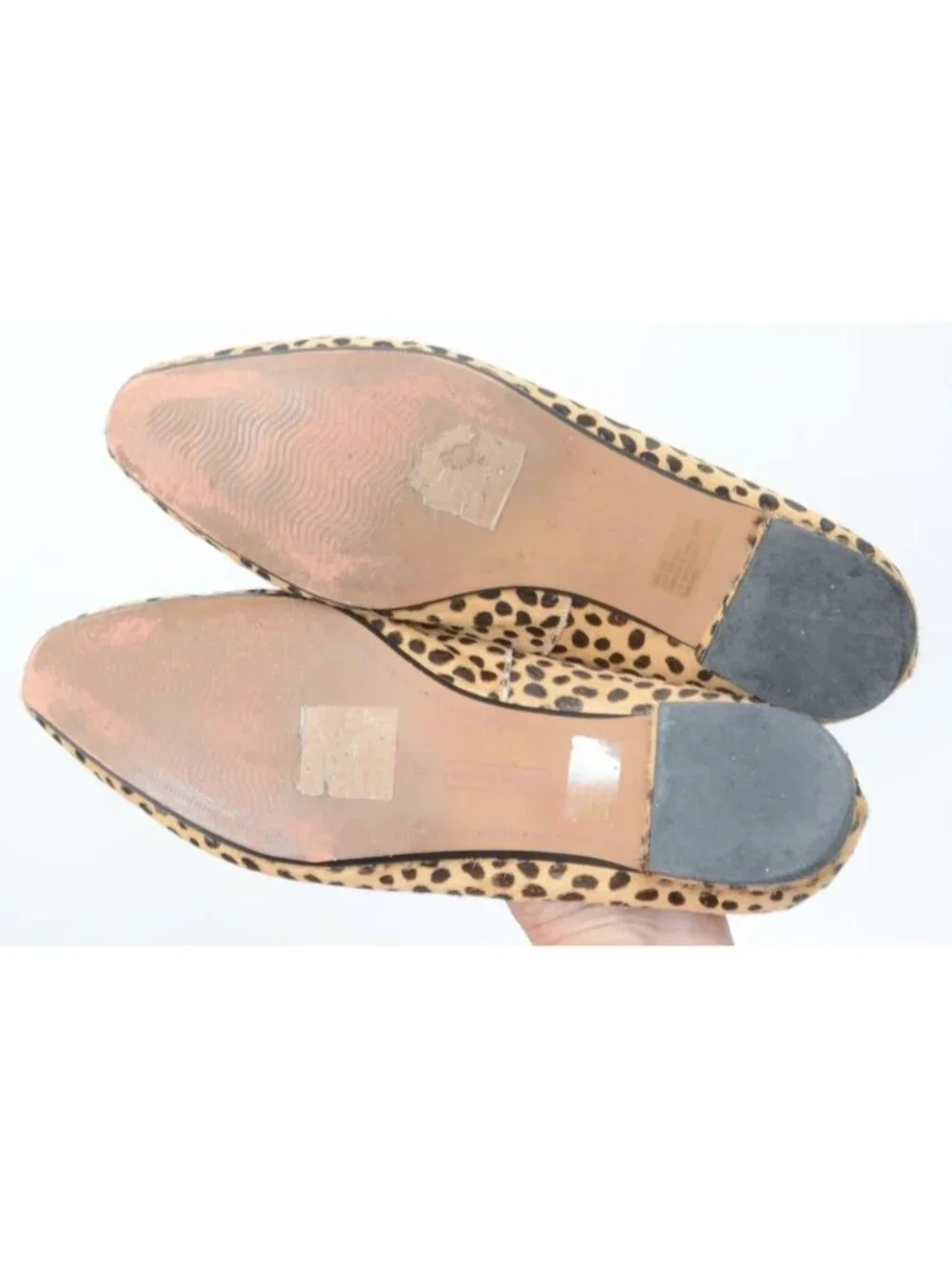 Steven By Steve Madden Bantry Women 8 Genuine Leather Calf Hair Almond Toe Flats